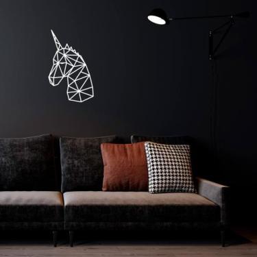 Imagem de Adesivo Parede Porta Unicórnio Moderno Decoração Industrial Quarto Ado
