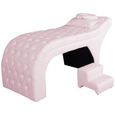 Imagem de Maca Estofada Estética Capitonê 60 cm material sintético Rosa Bebê - F