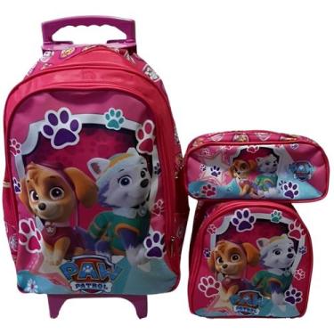 Imagem de Mochila Escolar Paw Patrol Rodinhas com Lancheira termica e estojo - n