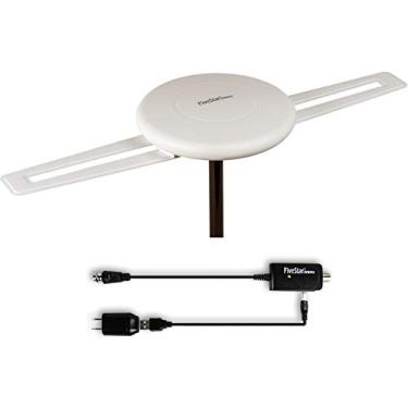 Imagem de Five Star Antena HDTV – Antena de TV externa amplificada omnidirecional 360° 250 milhas de longo alcance para ambientes internos/externos, RV, suporte de sótão 4K 1080P UHF VHF Free HDTV Canais