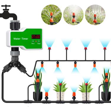 Imagem de Kit de Irrigação por Gotejamento, Irrigação Automática Com Temporizador de água, Kit de Irrigação por Gotejamento, Kit de Irrigação Automática para Estufa, Quintal, Jardim, Gramado