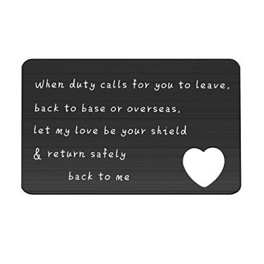 Imagem de Carteira Militar Cartão When Duty Call For You to Leave Carteira Presente de Imposição de Cartão para Exército, Corpo Marinho, Marinho, Força Aérea, Guarda Costeira
