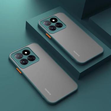 Imagem de JZFDCLF Capa de telefone à prova de choque para Xiaomi 14T, 14, 13T, 12T, 11T, 13T Pro, 12, 13, 11 lite - Capa fosca, verde escuro, para Mi 11T Pro