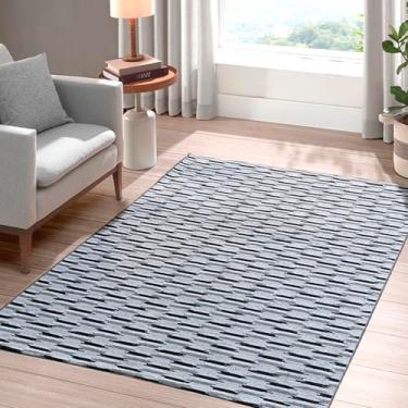 Imagem de Tapete Retangular 1,40 x 2,00 Jacquard Decor Tapecol Antiderrapante Bella Janela - Sala Quarto (Bari Cinza Titânio)