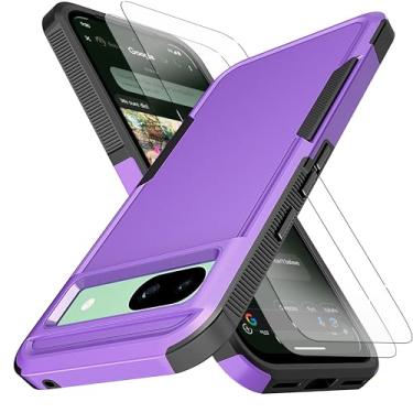 Imagem de YmhxcY Capa para Pixel 8A, [proteção contra quedas de grau militar de 3 metros] [antiderrapante] [2 peças de protetor de tela TPE HD] Capa resistente à prova de choque para Google Pixel 8A 6,1