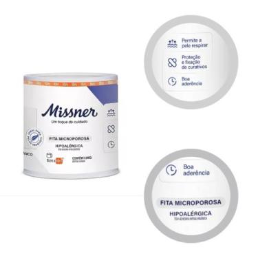 Imagem de Fita Microporosa Branca 5cm X 10m Missner