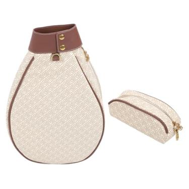 Imagem de Mochila para tênis, tecido resistente à água Design espaçoso Bolsa para tênis de grande capacidade Abertura grande Bolsa elegante para tênis com alça de segurança para raquete