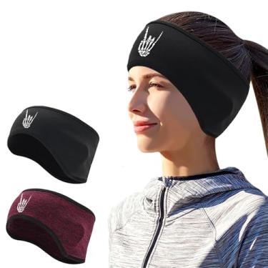 Imagem de NRUXT Protetores de orelha de esqueleto para inverno feminino de lã aquecedor de orelha de caveira masculina para clima frio vermelho inverno bandana para corrida, ciclismo, esqui