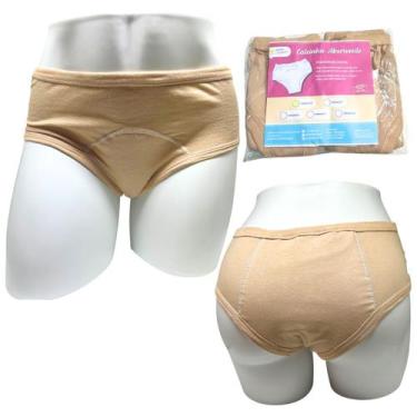 Imagem de Calcinha Absorvente Algodão Segura Escapes Urina 2un Bege - Minha Estr