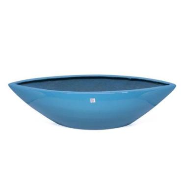 Imagem de Vaso Decorativo Barca Azul Turquesa 17X63X17cm - DROSSI