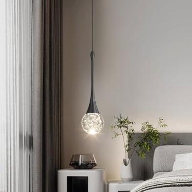 Imagem de cenozo Luminárias Pendentes Modernas Para Ilha De Cozinha Led Regulável Cristal Glam Teto Luminária Pendente Para Sala De Jantar Corredor Quarto Canto Lâmpada Preto