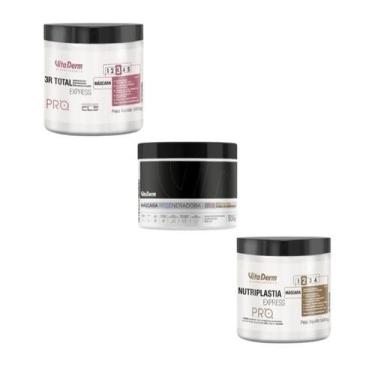 Imagem de Kit Cronograma Profissional Vita Derm 3 Máscaras