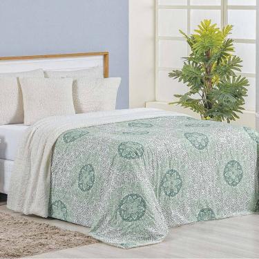 Imagem de Cobertor Solteiro Top Line Hipercal/Sherpa 1 Peça - Lotus - 100% Poliéster