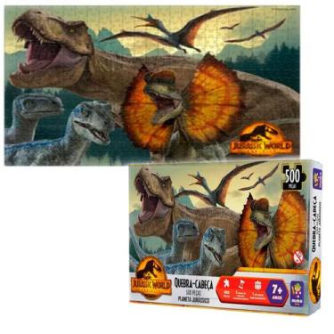 Imagem de Quebra Cabeça Dinossauros Planeta Jurassico Jurassic 500 Pçs - Mimo, V
