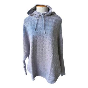 Imagem de Poncho Feminino Tricot Linha Modal Manga Longa Inverno Frio-Feminino