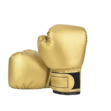 Imagem de Luvas de Boxe Infantil Infantil Saco de Areia Pitando Treinar Treinar Luvas de Proteção de Choque Robusta para o Boxe Tailandês Taekwondo de 3 a 10 Anos (Ouro)