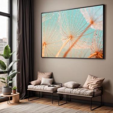 Imagem de Quadro com Moldura Sala Quarto 40x60 Dente de Leão Decorativo Horizontal Grande Hall