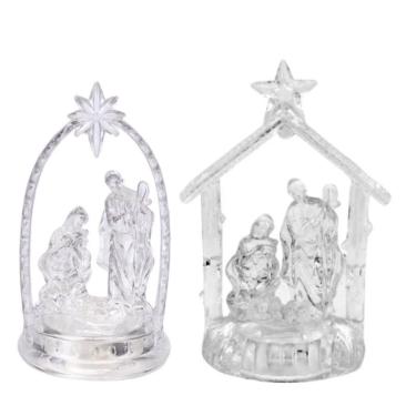 Imagem de Presépio Natalino Kit com 2 Unidades em Acrílico com Led.