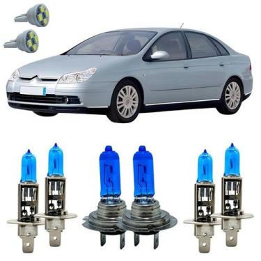 Imagem de Kit Lampadas Super Branca 8500k C5 2001 A 2004 + Led T10 - Cinoy/Qualy