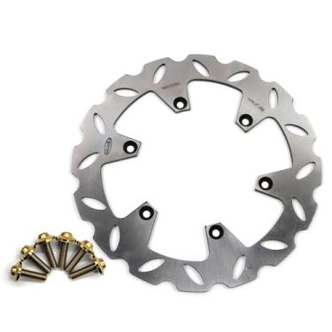 Imagem de Rotor de disco de freio traseiro com parafusos de montagem para Suzuki RM125X 99-00, RM125 00-08, RM250 00-05, DRZ400SM DR-Z400SM 2005-2021, acessórios de motocicleta prata