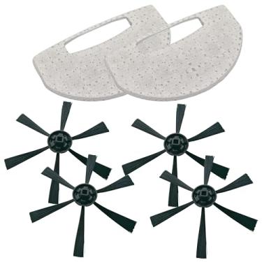 Imagem de Kit 4 Escovas e 2 Filtros Compatível com Robo Aspirador Wap W100 Multilaser HO041 Mondial RB01