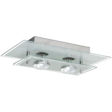 Imagem de Lustre Luminária Plafon com 02 Vidros Para Sala Quarto Cozinha Utiliza