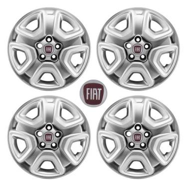 Imagem de Jogo Calota Aro 16 Fiat Toro 2021 2022  Emblema Vermelho - GRID