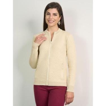 Imagem de Jaqueta Feminina Super Grossa Plus Size Zìper Tricot Premium-Feminino