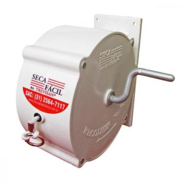 Imagem de Varal Automatico Recolhivel Trevisan Parede 30M Branco 5, Branco