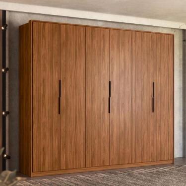 Imagem de Guarda Roupa Casal 6 Portas e 6 Gavetas Equador - Demóbile, Nogueira T