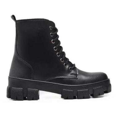 Imagem de Bota Feminina Coturno Tratorada Baixa Blogueira Moda Tamanho:38;Cor:;Gênero:Feminino-Feminino