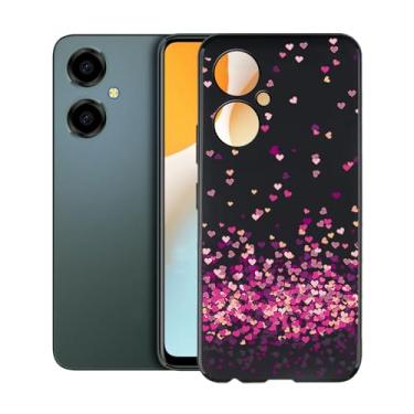 Imagem de KJYFOANI Capa para BLU G64, capa preta à prova de choque, capa de proteção antiarranhões contra queda de 360°, capa de telefone ultrafina de silicone macio para BLU G64 (6,8 polegadas) - Pink Love