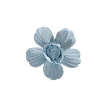 Imagem de Bi-Sonic Lee Kalanchoe thyrsifolia, escultura de arte de parede de flor de cerâmica de 7 cm, planta artificial, decoração de parede 3D, decoração de casa moderna, decoração de parede floral feita à