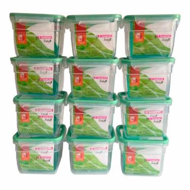 Imagem de Kit 12 Pote Hermético Com Trava 770ml Modular Sanremo Freshy