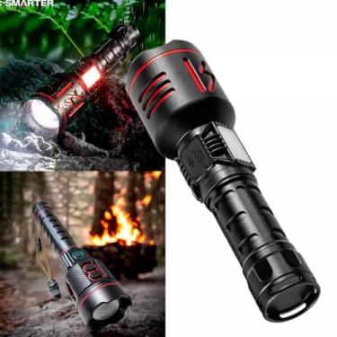 Imagem de Lanterna Tática Militar P90 Recarregável LED Ultra Potente com Modos de Iluminação Resistente à Água Lanterna de Segurança e Resgate com Bateria 26650 com Foco Ajustável Alto Brilho