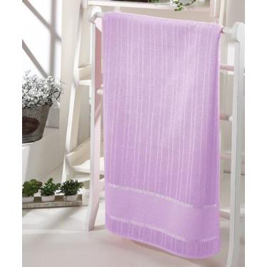 Imagem de Toalha Dohler Bella Aveludada Para Bordar, Lilás, Banho