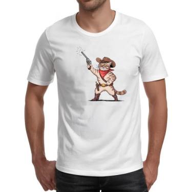 Imagem de Camiseta Unissex Gato Cowboy - Alearts, P