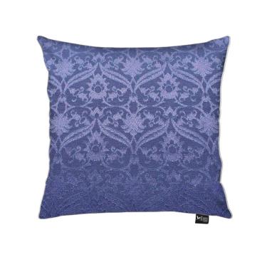 Imagem de Capa Para Almofada Tecido Linho Floral Azul Marinho A45