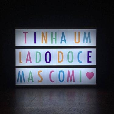 Imagem de Luminária Light Box Placa Led Quadro Letreiro Colorida Letra