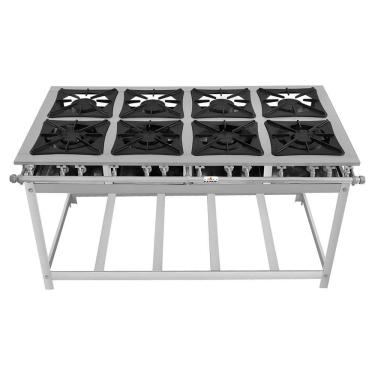 Imagem de Fogão Super 40 Kenok 8 Bocas 4 Duplas Baixa Pressão Fbsu8b.776