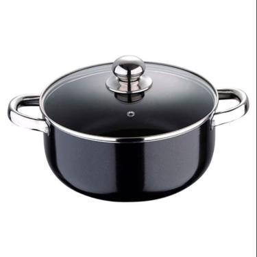 Imagem de Caçarola Bergner Pixel Pro Em Alumínio Prensado 20 Cm Preto