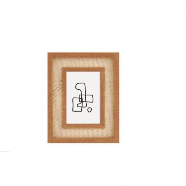 Imagem de Porta-retrato Em Mdf Com Rattan Para Fotos 15x10cm 13295 - Mart