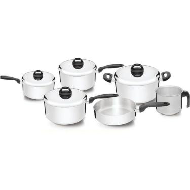 Imagem de Jogo De Panelas Nigro Alumínio Baquelite Eterna 6 Pç Polida