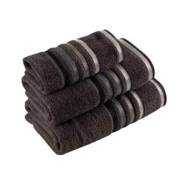 Imagem de Jogo Toalhas de Banhão 3 peças Lumina Unika Karsten Cinza Carbono Fio Penteado