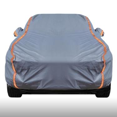 Imagem de KEYOOG Capas de carro universais à prova d'água e pesadas, adequadas para sedãs, todos os climas, cobertura completa ao ar livre, proteção solar UV à prova de intempéries, neve e poeira, resistente a