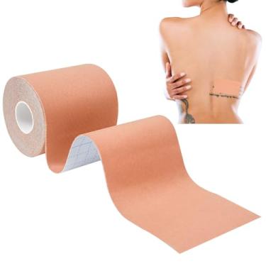 Imagem de VIEKIER 1 Rolo De Fita Adesiva Elástica Para Cobertura Tatuagem, Bandagens Atléticas Cobrir Tatuagens, Corretivo Cicatrizes, Adesivo Respirável Esconder Áreas Indesejadas E 2,95 Pol. X 5 Jardas