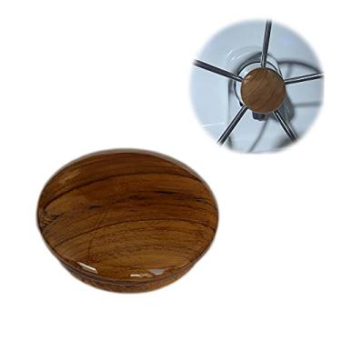 Imagem de Becony Tampa Central De Volante Madeira Teca Para Barco, Rodas Aço, Acessórios Ferragens, 2-1/2" (Madeira)