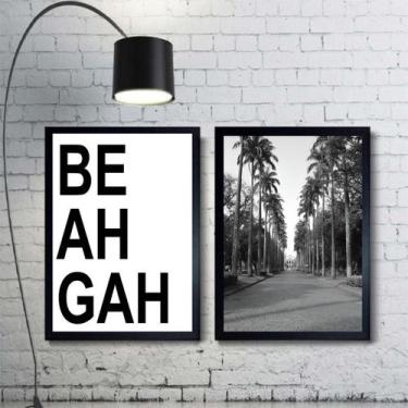 Imagem de Kit 2 Quadros Cidade De Belo Horizonte - Bh 45X34Cm - Vidro - Quadros 