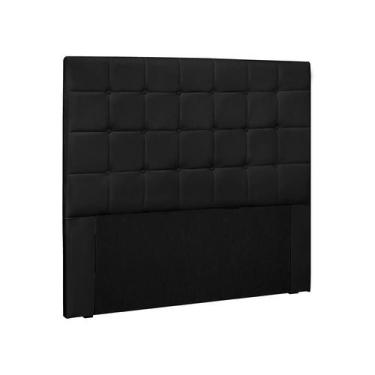 Imagem de Cabeceira Casal Verona Poliuretano Preta - Spezzia Decor