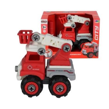 Imagem de Carrinho Infantil De Bombeiro Monta E Desmonta Bbr Toys